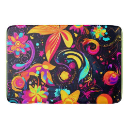 フローラサイケデリックコスモス バスマット