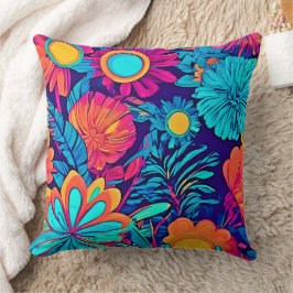 フローラサイケデリックタペストリー クッション