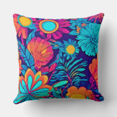 フローラサイケデリックタペストリー クッション (裏面)