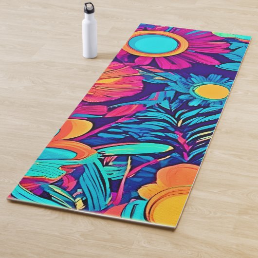 フローラサイケデリックタペストリー ヨガマット (インサイチュ)