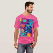 フローラサイケデリックタペストリー Tシャツ (正面フル)