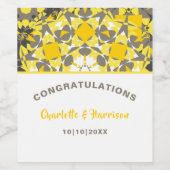 フローラサニーイエローグレイエレガントホワイト ワインラベル (シングルラベル)