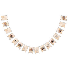 フローラサファリのワイルドワンベビーシャワー金ゴールド バンティングフラッグ