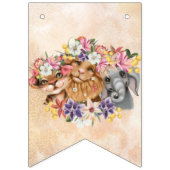 フローラサファリのワイルドワンベビーシャワー金ゴールド バンティングフラッグ (第2の旗)