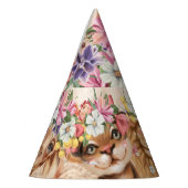 フローラサファリのワイルドワンベビーシャワー金ゴールド パーティーハット (左)