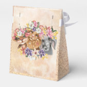 フローラサファリのワイルドワンベビーシャワー金ゴールド フェイバーボックス (裏面サイド)