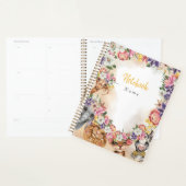 フローラサファリのワイルドワンベビーシャワー金ゴールド プランナー手帳 (ディスプレー)