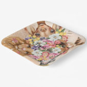 フローラサファリのワイルドワンベビーシャワー金ゴールド ペーパープレート (傾斜あり)