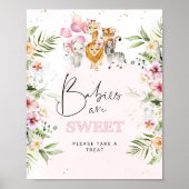 フローラサファリの動物のベビーは甘いポスター ポスター (正面)