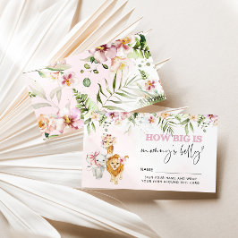 フローラサファリの動物の大きさはママの腹 エンクロージャーカード