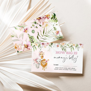 フローラサファリの動物の大きさはママの腹 エンクロージャーカード