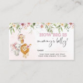 フローラサファリの動物の大きさはママの腹 エンクロージャーカード (正面)