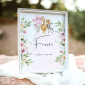 フローラサファリの動物の赤ちゃんシャワーはポスター ポスター