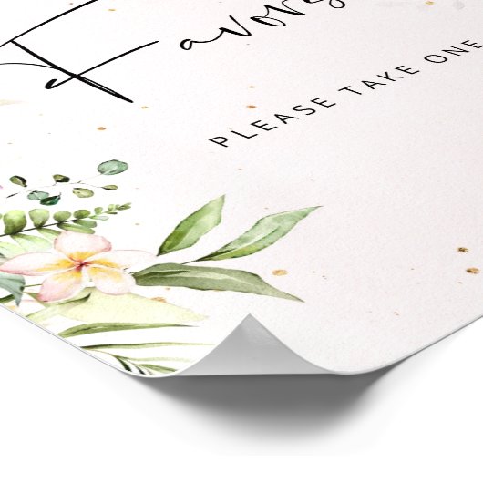 フローラサファリの動物の赤ちゃんシャワーはポスター ポスター (角)