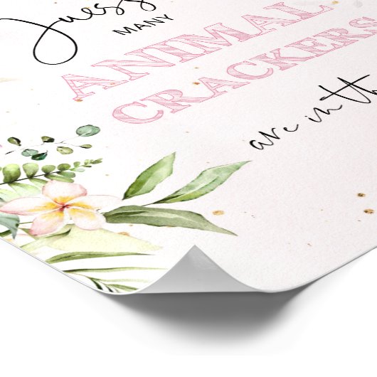 フローラサファリびんの中に何匹の動物のクラッカー ポスター (角)