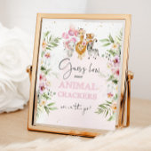 フローラサファリびんの中に何匹の動物のクラッカー ポスター