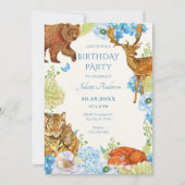 フローラサファリウッドランド自然誕生日 招待状 (正面)