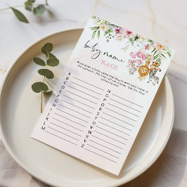 フローラサファリベビー名レースベビーシャワーゲーム