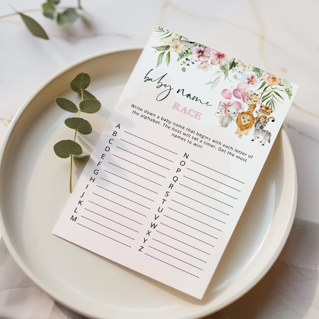 フローラサファリベビー名レースベビーシャワーゲーム (クリエイターアップロード済み)