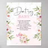 フローラサファリ動物は赤ちゃんシャワーゲームを言わない ポスター (正面)