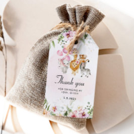 フローラサファリ感謝してい誕生日ラベル ギフトタグ