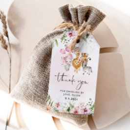 フローラサファリ感謝してい誕生日ラベル ギフトタグ