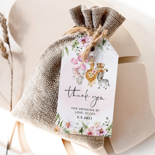 フローラサファリ感謝してい誕生日ラベル ギフトタグ