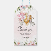 フローラサファリ感謝してい誕生日ラベル ギフトタグ (正面)