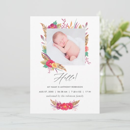 フローラサファリ生誕発表写真カード 案内状 (スタンド正面)