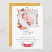 フローラサファリ生誕発表写真カード 案内状 (正面/裏面)