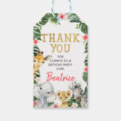 フローラサファリ誕生日サンキューラベル ギフトタグ (正面)