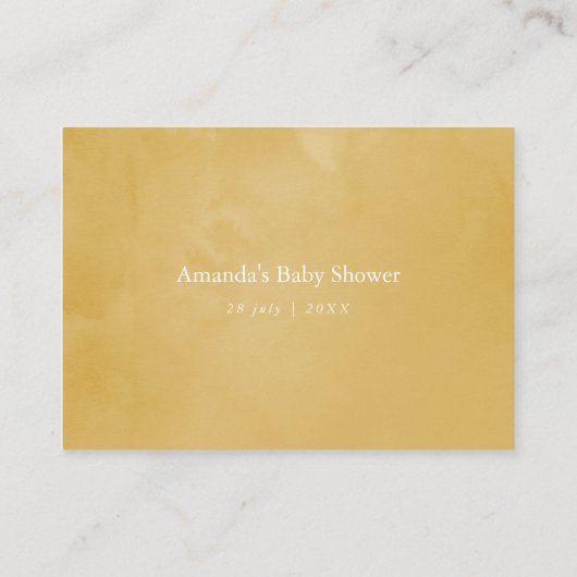 フローラサファリ赤ちゃんシャワー表示シャワー エンクロージャーカード (裏面)