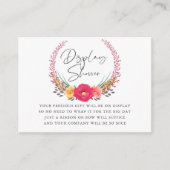 フローラサファリ赤ちゃんシャワー表示シャワー エンクロージャーカード (正面)