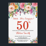 フローラサプライズ50th誕生日招待状レッド 招待状<br><div class="desc">フローラ・サプライズ50番目の誕生日招待状、女性向け。水彩フローラ花赤、ピンク、黄、オレンジ、紫の花。大人の誕生日。第30回第40回第50回第70回第80回第100回第13回第16回第18回第20回第21代任意の年齢さらにカスタマイズするには、「クリック カスタマイズ   」ボタンをクリックし、デザインツールを使用してこのテンプレートを変更してください。</div>
