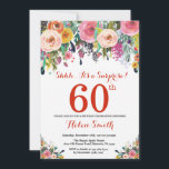 フローラサプライズ60th誕生日招待状レッド 招待状<br><div class="desc">フローラ・サプライズ第60回誕生日招待状、女性向け。水彩フローラ花赤、ピンク、黄、オレンジ、紫の花。大人の誕生日。第30回第40回第50回第70回第80回第100回第13回第16回第18回第20回第21代任意の年齢さらにカスタマイズするには、「クリック カスタマイズ   」ボタンをクリックし、デザインツールを使用してこのテンプレートを変更してください。</div>