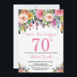 フローラサプライズ70誕生日招待状ピンク 招待状<br><div class="desc">フローラサプライズ70th誕生日招待状for Women.水彩フローラ花。ピンク、黄、オレンジ、紫の花。大人誕生日。第30回50回60回70回80回90回100回13回16回18回21作目の年齢。さらにカスタマイクリックズを行う場合はカスタマイズ、「IT」ボタンをクリックし、このテンプレートを変更するために当社のデザインツールを使用する。</div>
