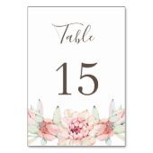 フローラサボテンと多肉性。ボタニッ結婚クス テーブルナンバー (裏面)