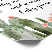 フローラサボテンは多肉食ベビー ポスター (角)