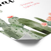 フローラサボテン水彩優遇記号 ポスター (角)