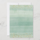 フローラサボテン水色カップルシャワー 招待状 (裏面)