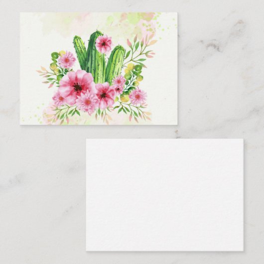 フローラサボテン 名刺 (正面/裏面)