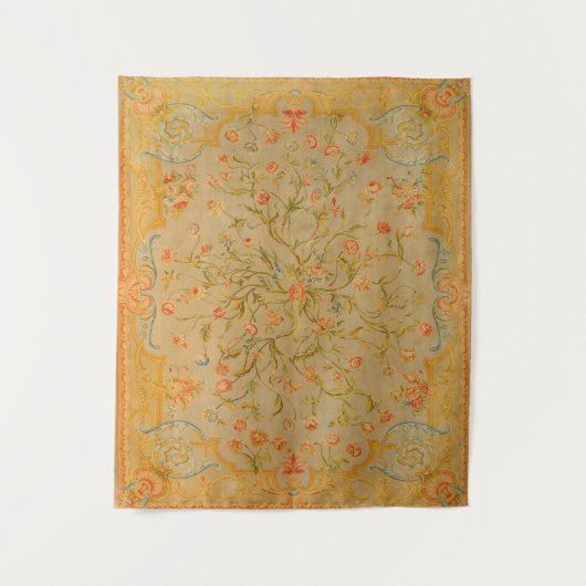 フローラサボンネリーバラチューリップグリーンリー  タペストリー (正面)