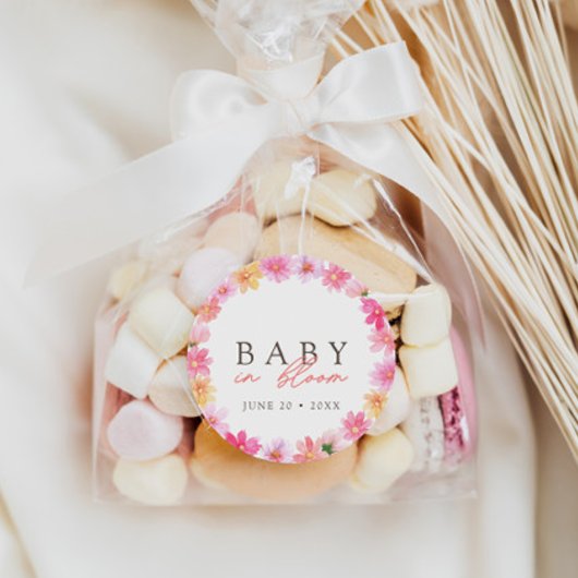 フローラサマーカラフルベビーイン開花ワイルドフラワー ラウンドシール