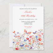フローラサマーバタフライバースデーパーティー 招待状 (正面)