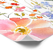 フローラサマーバタフライ誕生日 ポスター (角)