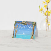 フローラサマービーチ結婚式アーチサンキュー カード (黄色い花)