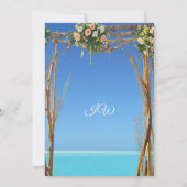 フローラサマービーチ結婚式ゲートブライダルシャワー 招待状 (裏面)