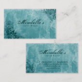 フローラサロンスパ名刺グランジターコイズ 名刺 (正面/裏面)
