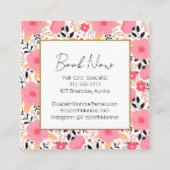 フローラサロン美容師メイクアップスパ スクエア名刺 (裏面)