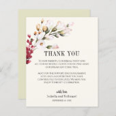 フローラサンキューウェディングレセプションカード (正面/裏面)